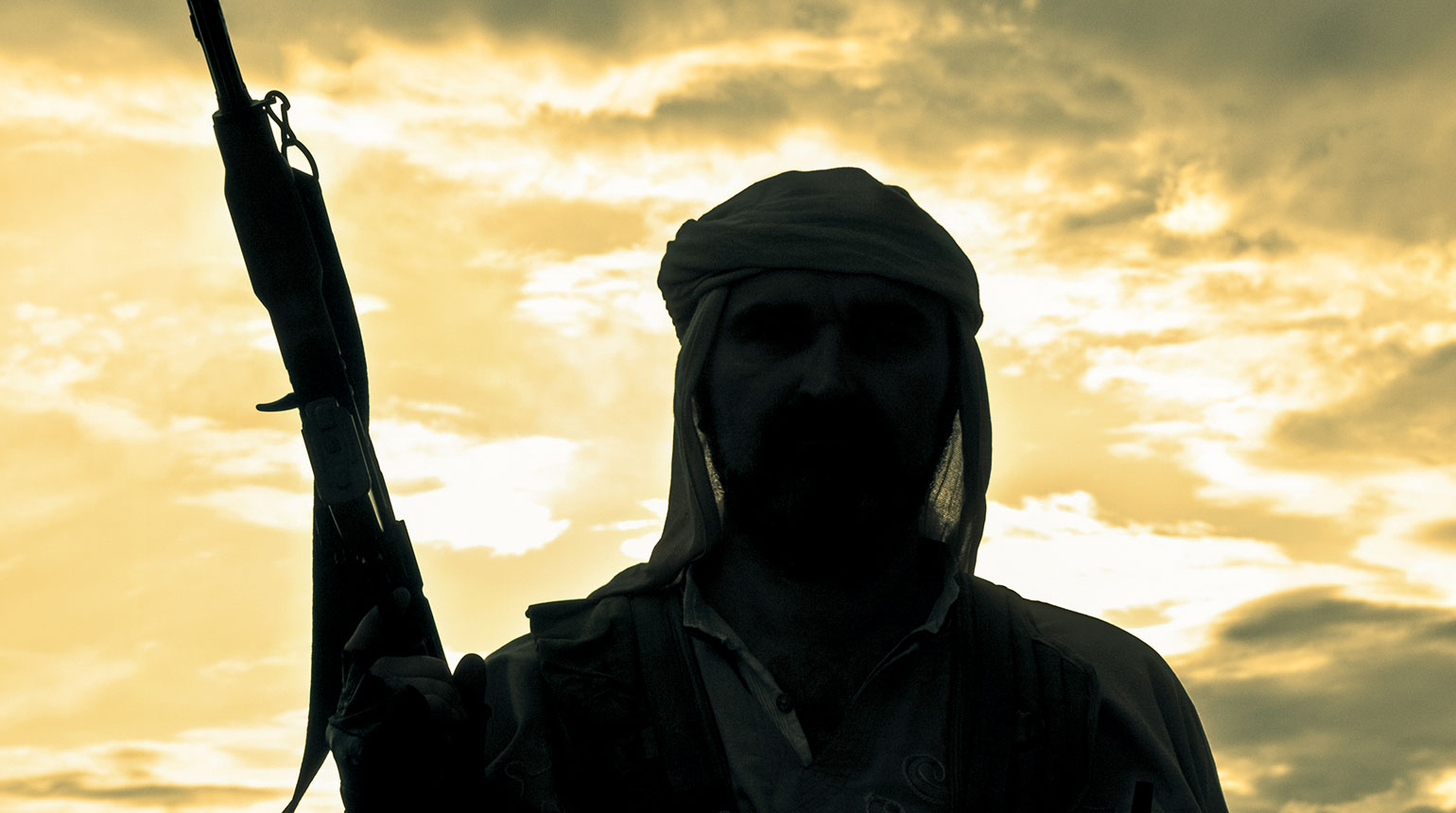 Foto eines bewaffneten islamistischen Kämpfers.