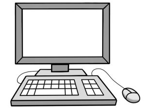 Zeichnung: ein Computer.