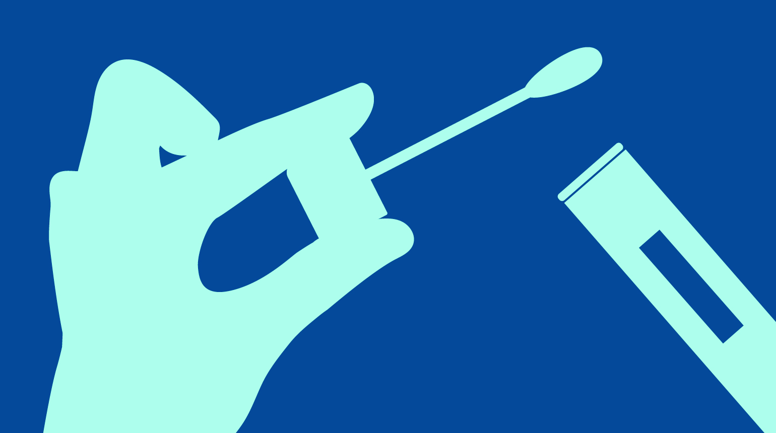 Illustration: Spuren werden mithilfe eines Tupfers gesichert.